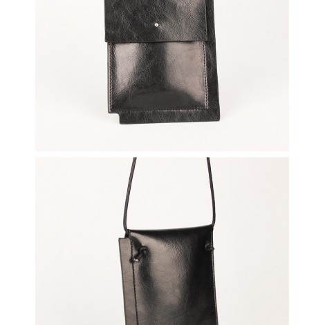 Cody Genuine Leather Shoulder Bag Black 75324