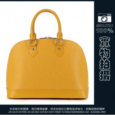Manon Genuine Leather Top Handle Tote Bag Dark Yellow 75338