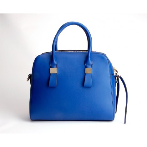 Teodora Genuine Leather Tote Bag Blue 75273
