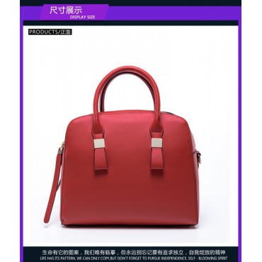 Teodora Genuine Leather Tote Bag Dark Red 75344