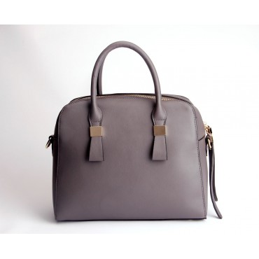 Teodora Genuine Leather Tote Bag Grey 75344
