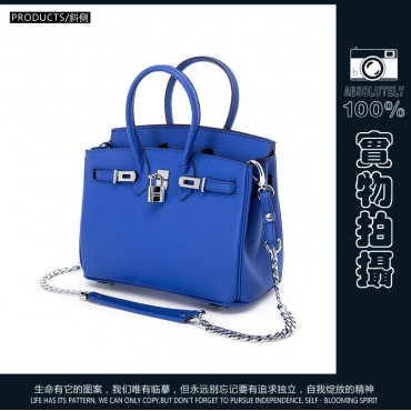 Oxlene Genuine Leather Tote Bag Blue 75345