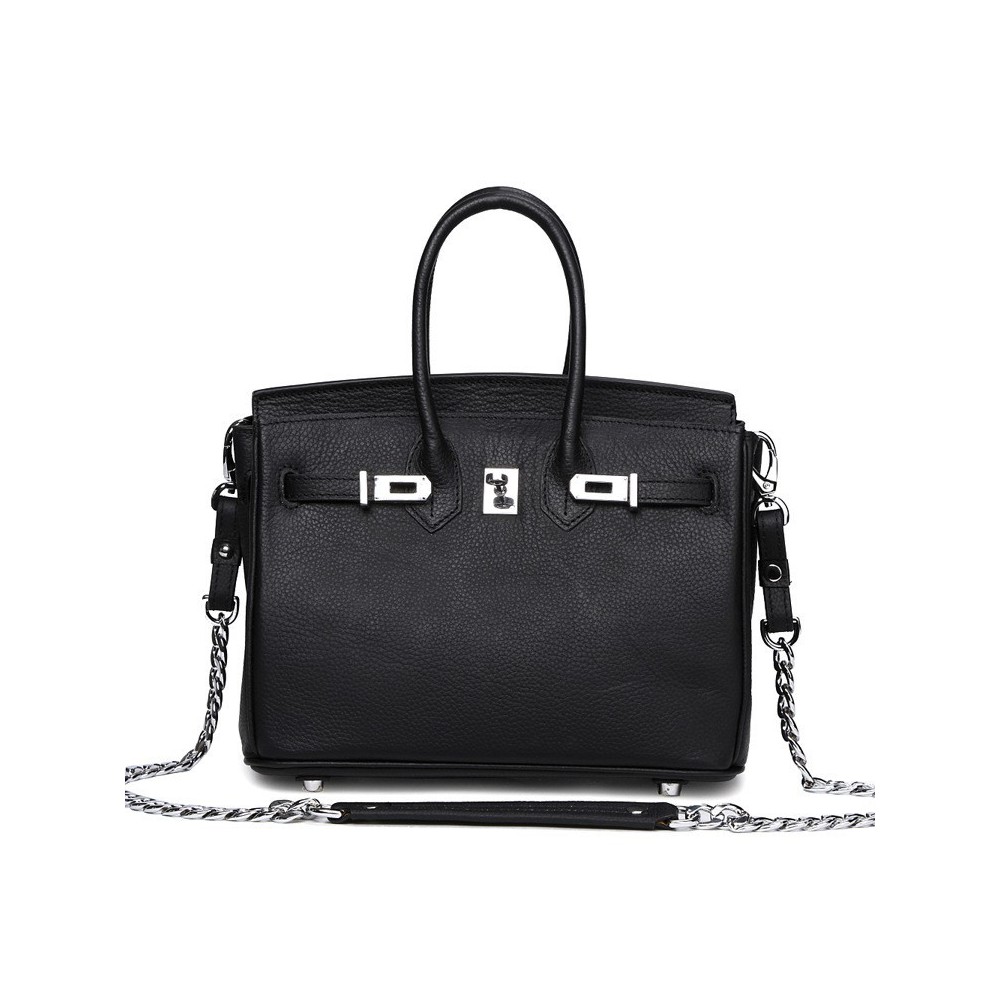 Oxlene Genuine Leather Tote Bag Black 75345