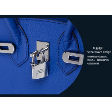 Oxlene Genuine Leather Tote Bag Blue 75345