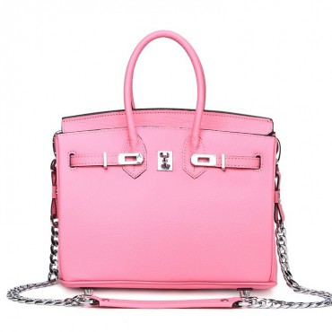 Oxlene Genuine Leather Tote Bag Pink 75345