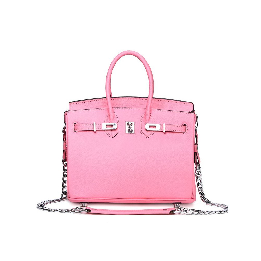 Oxlene Genuine Leather Tote Bag Pink 75345