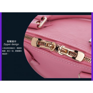 Mila Genuine Leather Tote Bag Pink 75349