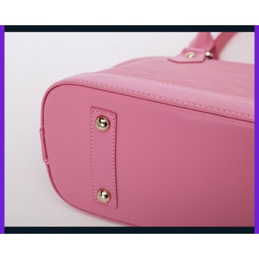 Mila Genuine Leather Tote Bag Pink 75349