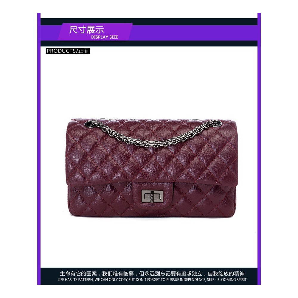 Aubin Genuine Leather Shoulder Bag Dark Red 75352