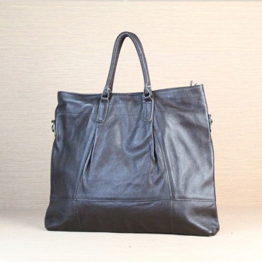 Dewey Genuine Leather Tote Bag Dark Blue 75362