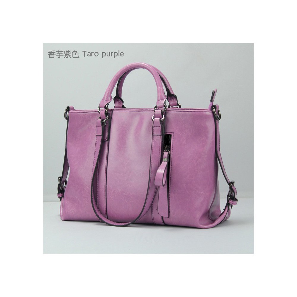 Carolina Genuine Leather Tote Bag Purple 75363