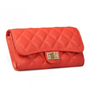 Murat Genuine Lambskin Leather Wallet Orange 65101