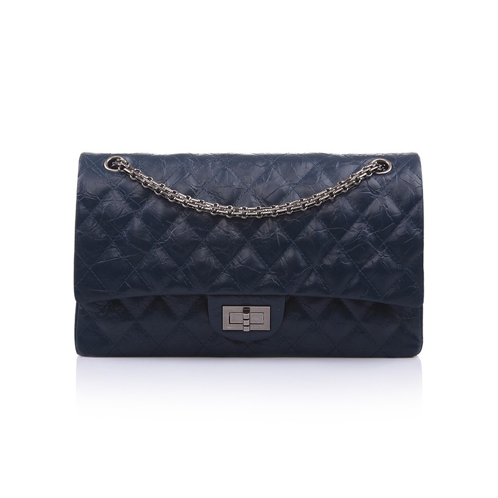 Clara Genuine Leather Shoulder Bag Dark blue 75138