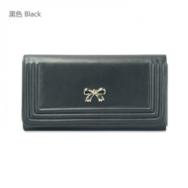 Genuine cowhide Leather Wallet  Blcak 65106