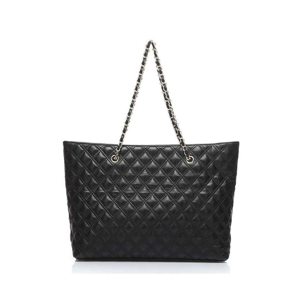 Evelyne Genuine Leather Tote Bag Black 75141 Evelyne Genuine Leather Tote Bag Black 75141