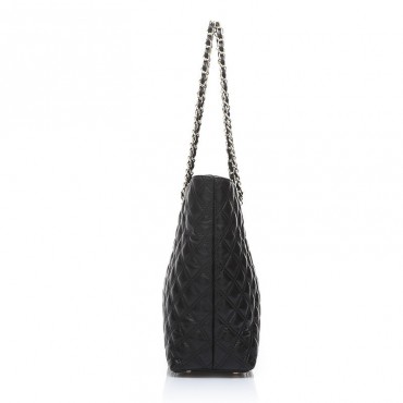 Evelyne Genuine Leather Tote Bag Black 75141