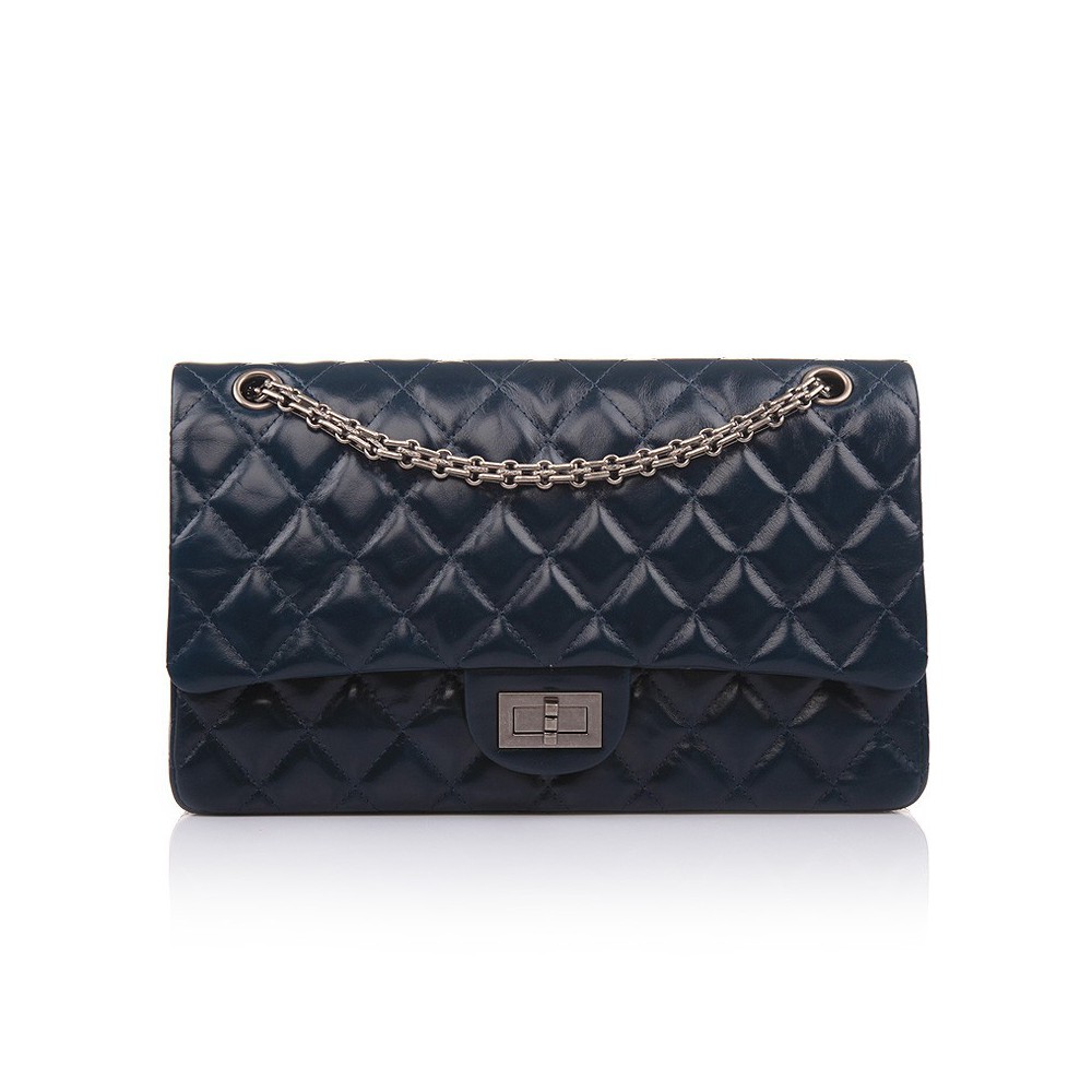 Edith Genuine Leather Shoulder Bag Blue 75142