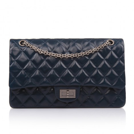 Edith Genuine Leather Shoulder Bag Blue 75142