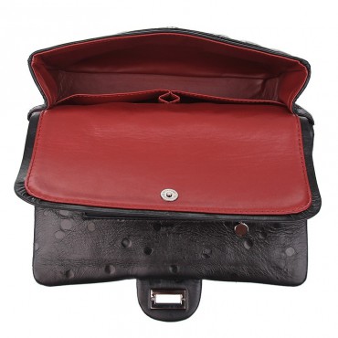Aveline Genuine Leather Shoulder Bag Black 75143
