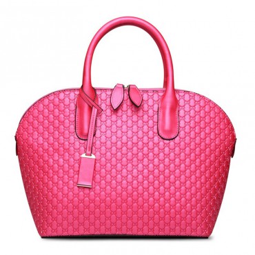 Tosca Genuine Leather Tote Bag Hot Pink 75144