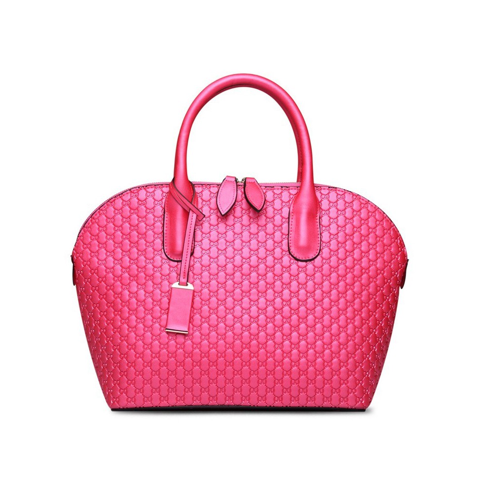 Tosca Genuine Leather Tote Bag Hot Pink 75144