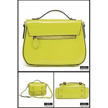 Sye Genuine Leather Shoulder Bag Yellow 75150