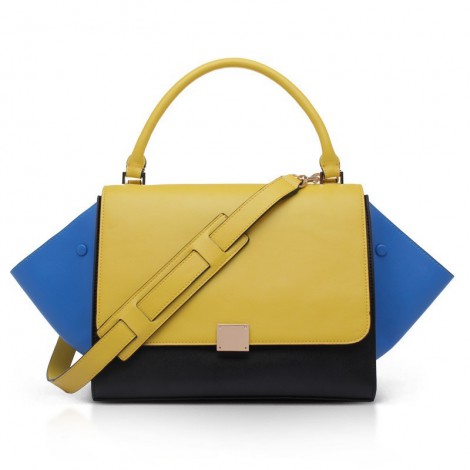 Elizabeth Genuine Leather Satchel Bag Yellow 75319