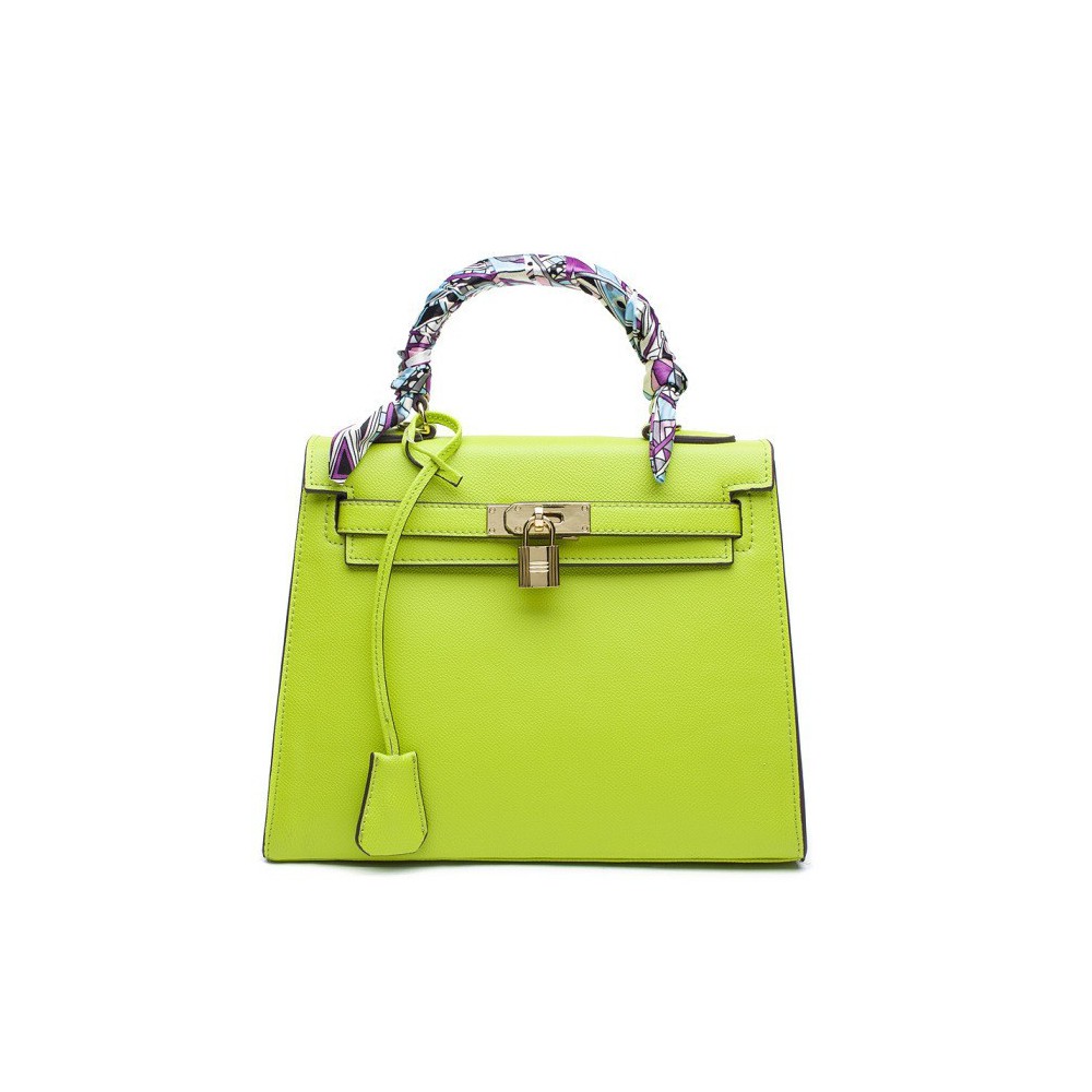 Rosaire « Capucine » Padlock Epsom Leather Top Handle Bag in Yellow Color 75165 Rosaire « Capucine » Padlock Epsom Leather Top Handle Bag in Yellow Color 75165