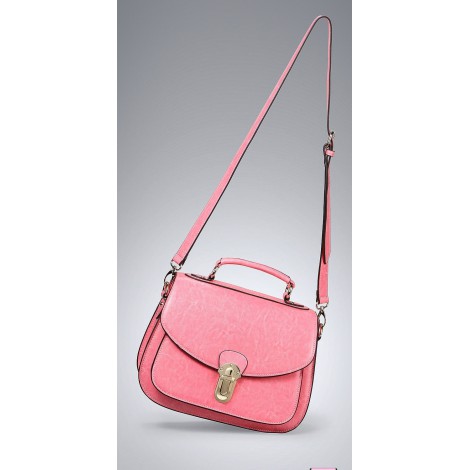 Genuine Leather Tote Bag Pink 75558