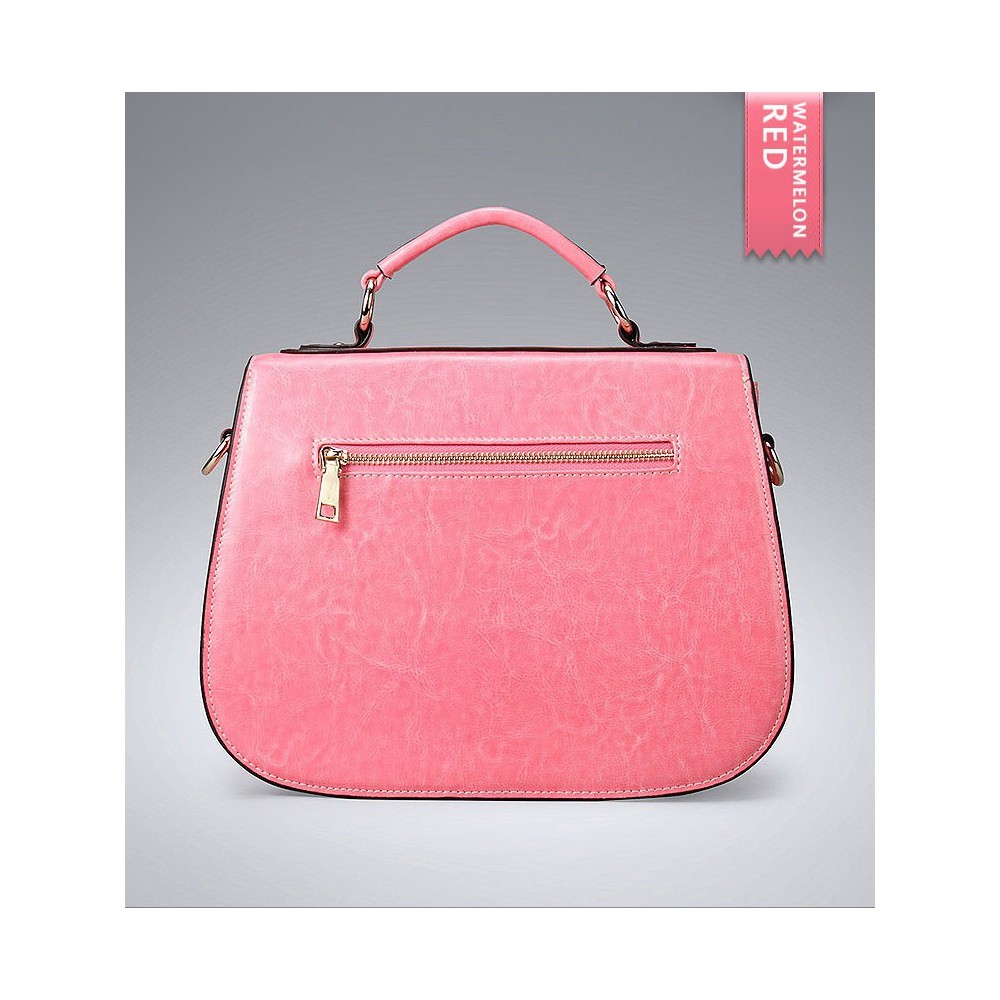 Genuine Leather Tote Bag Pink 75558