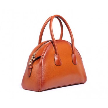 Genuine Leather Tote Bag Brown 75563