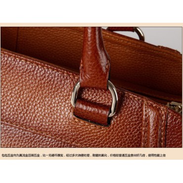 Genuine Leather Tote Bag Brown 75564