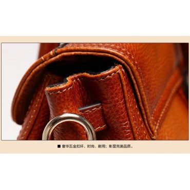Genuine Leather Tote Bag Brown 75566