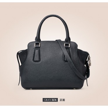 Genuine Leather Tote Bag Black 75569