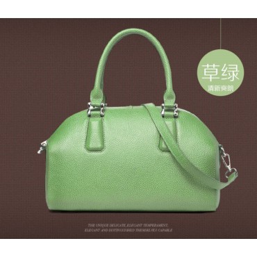 Genuine Leather Tote Bag Green 75572