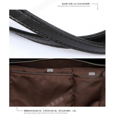 Genuine Leather Tote Bag Black 75579