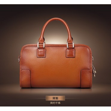 Genuine Leather Tote Bag Brown 75581