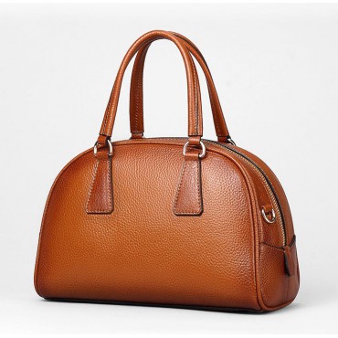 Genuine Leather Tote Bag Brown 75583