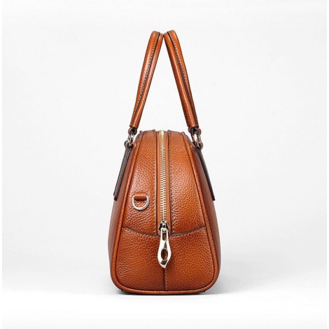 Genuine Leather Tote Bag Brown 75583