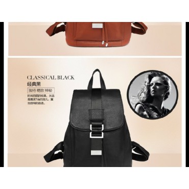 Genuine Leather Backpack Bag Black 75598
