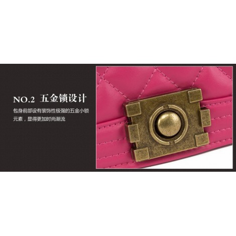 Beatrix Genuine Leather Shoulder Bag Magenta 75167
