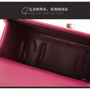 Beatrix Genuine Leather Shoulder Bag Magenta 75167