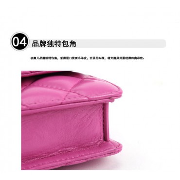 Genuine Leather Shoulder Bag Red 75269