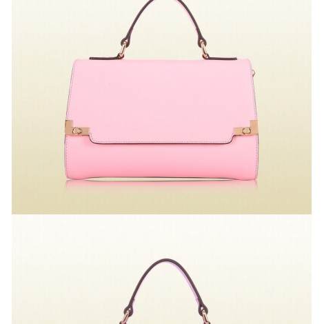 Genuine Leather Tote Bag Pink 75634