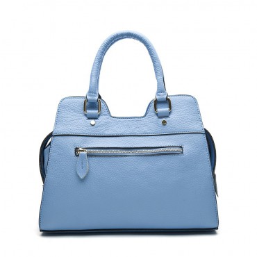 Kelsey Genuine Leather Tote Bag Blue 75175
