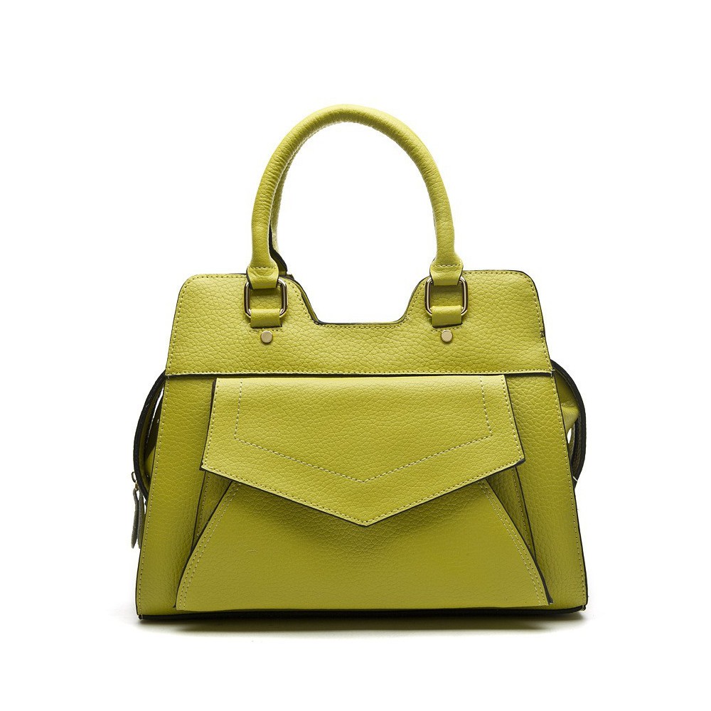 Kelsey Genuine Leather Tote Bag Yellow 75175