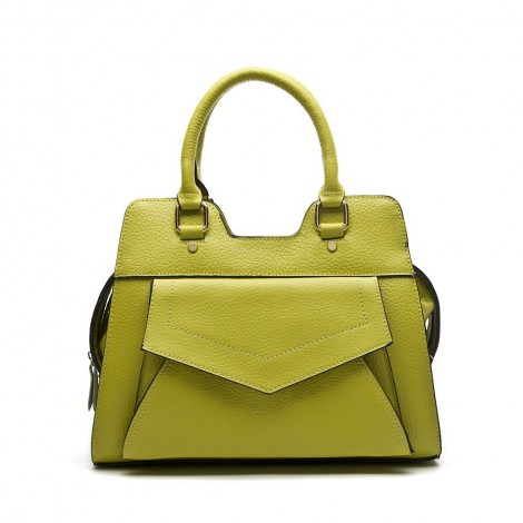 Kelsey Genuine Leather Tote Bag Yellow 75175