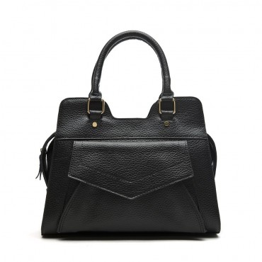 Kelsey Genuine Leather Tote Bag Black 75175