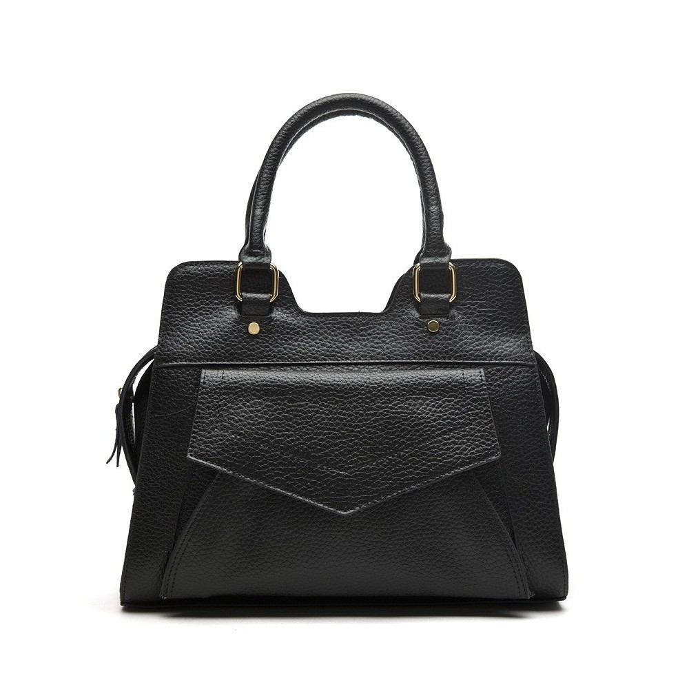 Kelsey Genuine Leather Tote Bag Black 75175