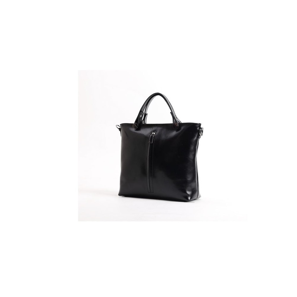 Genuine Leather Tote Bag Black 75683